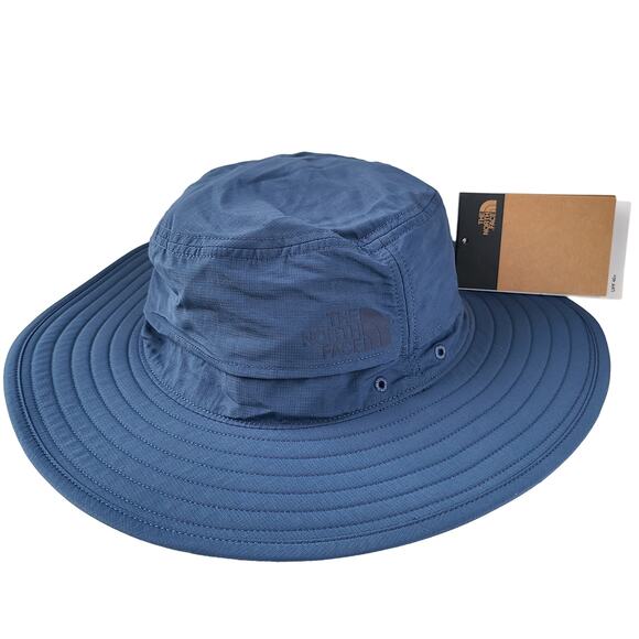 The North Face NEW Wide Brim Bucket Hat Shady Blue UPF 40+ Small / Medium Unisex - Picture 1 of 16